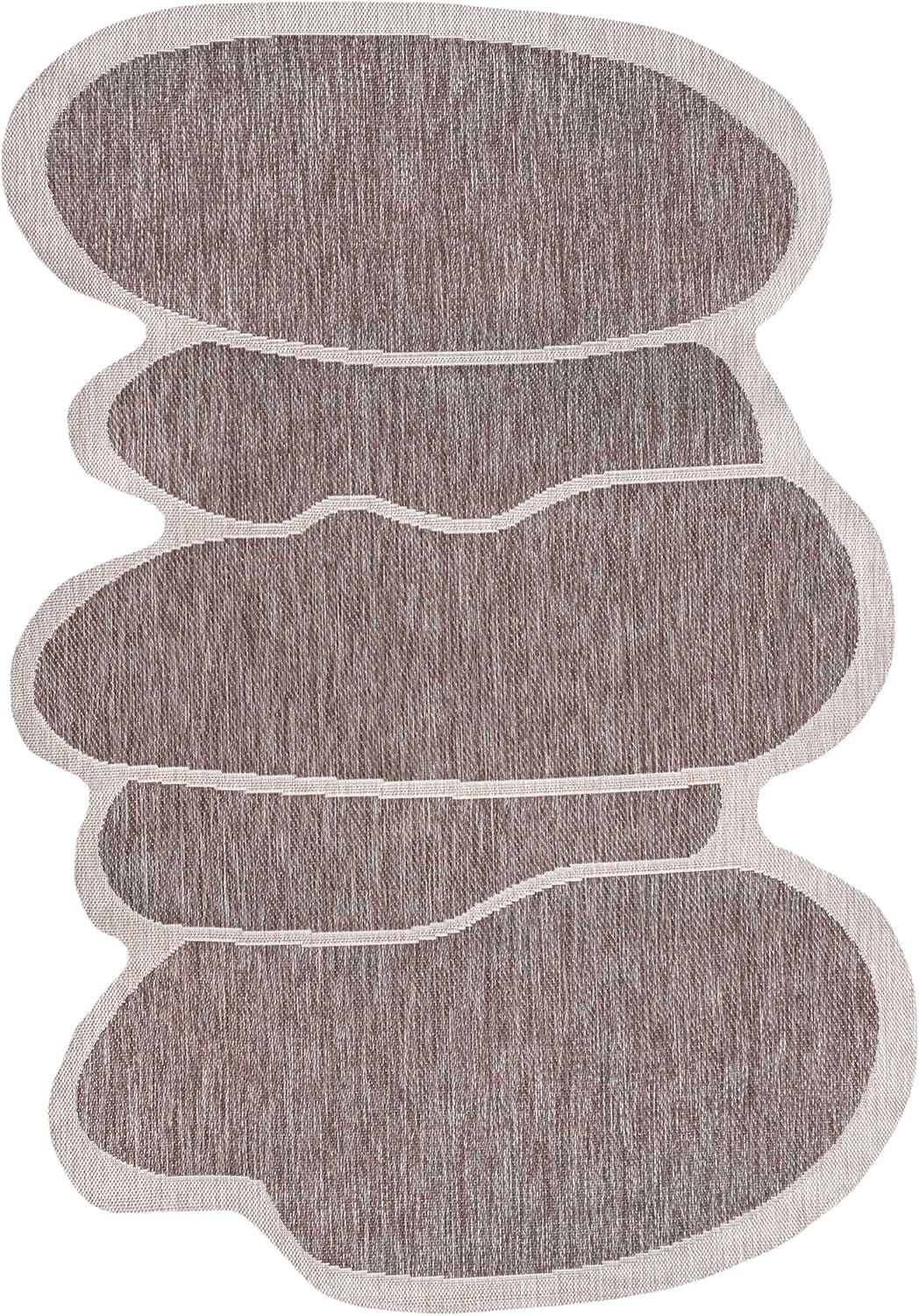 imageJONATHAN Y Rustic Abstract Indoor Outdoor Area Rug 5X8 Light BrownBeige Jasper Modern for Backyard Patio Porch EasyCleaning High Traffic PetFriendly NonShedding SHP101D5Light BrownBeige