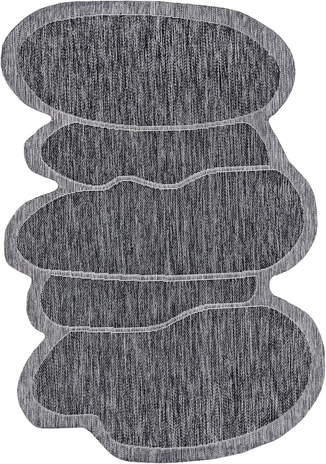 imageJONATHAN Y Rustic Abstract Indoor Outdoor Area Rug 5X8 Light BrownBeige Jasper Modern for Backyard Patio Porch EasyCleaning High Traffic PetFriendly NonShedding SHP101D5Dark GrayGray