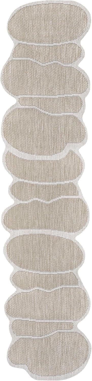 imageJONATHAN Y Rustic Abstract Indoor Outdoor Area Rug 5X8 Light BrownBeige Jasper Modern for Backyard Patio Porch EasyCleaning High Traffic PetFriendly NonShedding SHP101D5BeigeCream