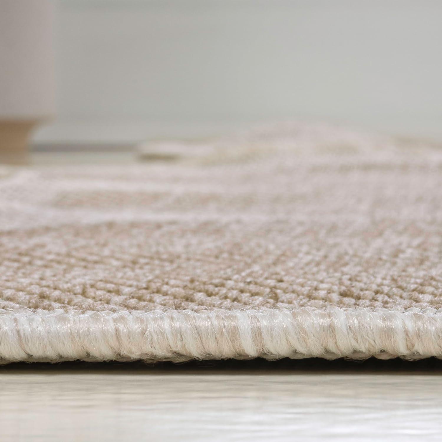 imageJONATHAN Y Rustic Abstract Indoor Outdoor Area Rug 5X8 Light BrownBeige Jasper Modern for Backyard Patio Porch EasyCleaning High Traffic PetFriendly NonShedding SHP101D5BeigeCream