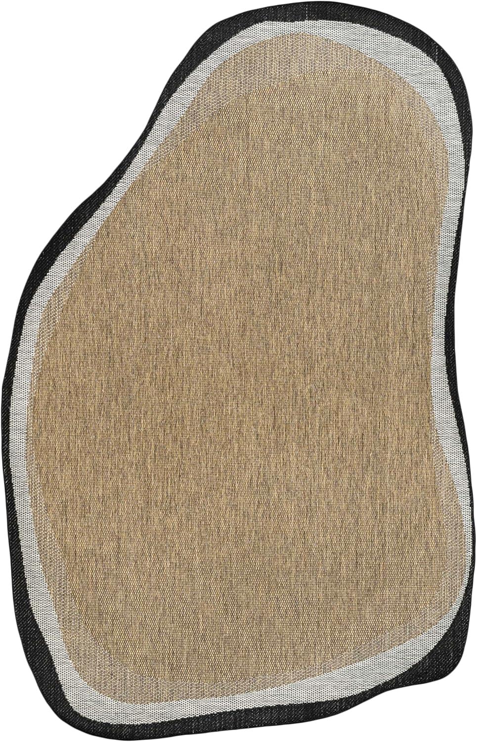 imageJONATHAN Y Rustic Abstract Indoor Outdoor Area Rug 8X10 CreamNavy Wyatt Modern for Backyard Patio Porch EasyCleaning High Traffic PetFriendly NonShedding SHP200D8BrownBlack