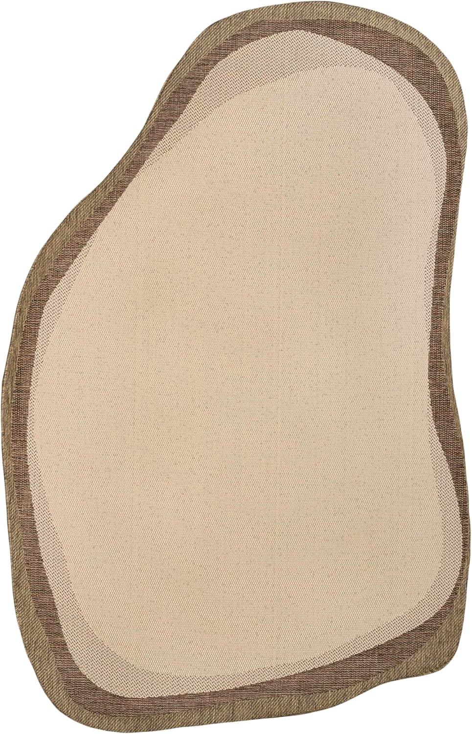 imageJONATHAN Y Rustic Abstract Indoor Outdoor Area Rug 8X10 CreamNavy Wyatt Modern for Backyard Patio Porch EasyCleaning High Traffic PetFriendly NonShedding SHP200D8BeigeBrown