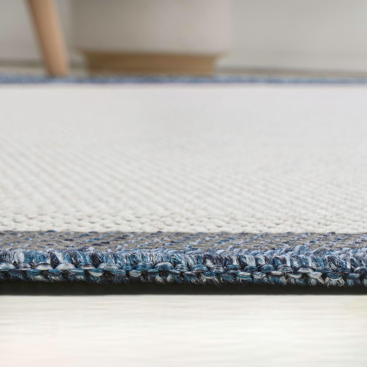 imageJONATHAN Y Rustic Abstract Indoor Outdoor Area Rug 8X10 CreamNavy Wyatt Modern for Backyard Patio Porch EasyCleaning High Traffic PetFriendly NonShedding SHP200D8CreamNavy