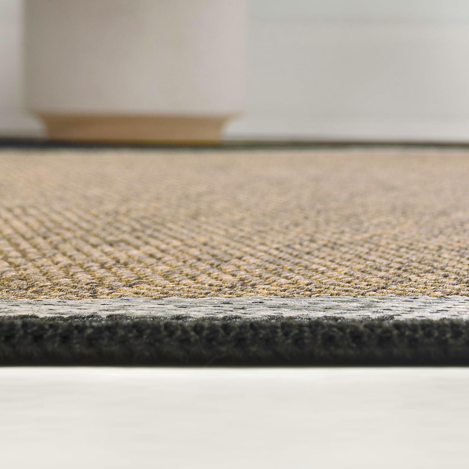 imageJONATHAN Y Rustic Abstract Indoor Outdoor Area Rug 8X10 CreamNavy Wyatt Modern for Backyard Patio Porch EasyCleaning High Traffic PetFriendly NonShedding SHP200D8BrownBlack