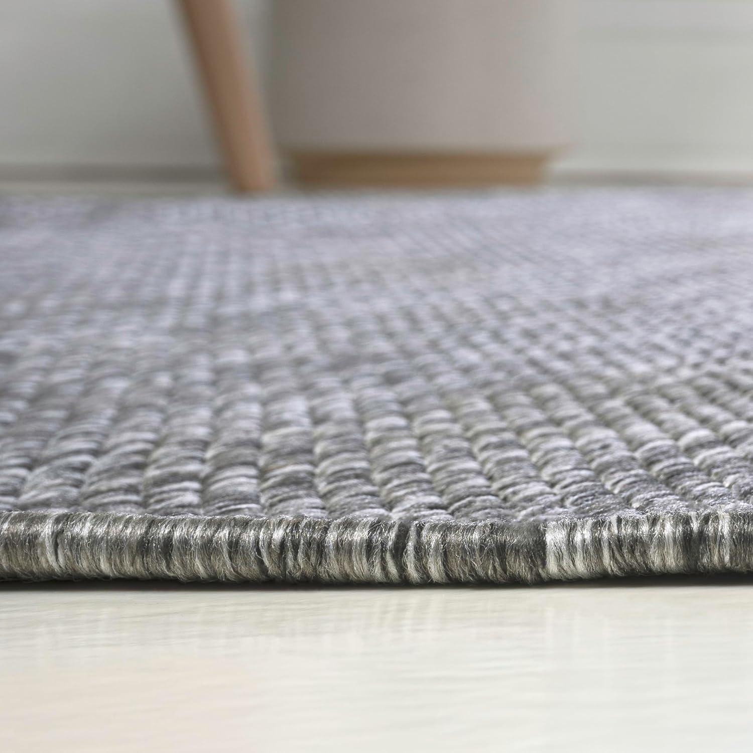 imageJONATHAN Y Rustic Organic Curve Indoor Outdoor Area Rug 8X10 Brown Evan Modern for Backyard Patio Porch EasyCleaning High Traffic PetFriendly NonShedding SHP102E8Grey