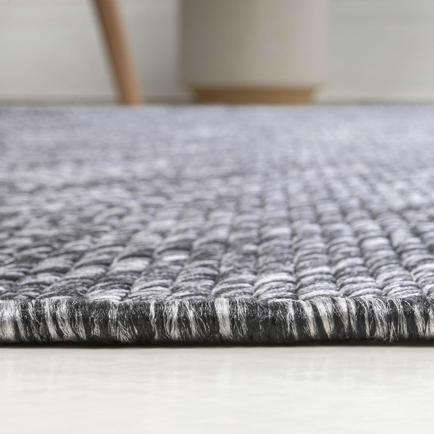 imageJONATHAN Y Rustic Organic Curve Indoor Outdoor Area Rug 8X10 Brown Evan Modern for Backyard Patio Porch EasyCleaning High Traffic PetFriendly NonShedding SHP102E8Dark Gray