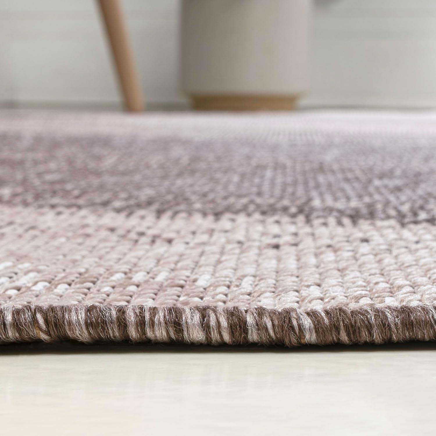 imageJONATHAN Y Rustic Organic Curve Indoor Outdoor Area Rug 8X10 Brown Evan Modern for Backyard Patio Porch EasyCleaning High Traffic PetFriendly NonShedding SHP102E8Gradient Brown