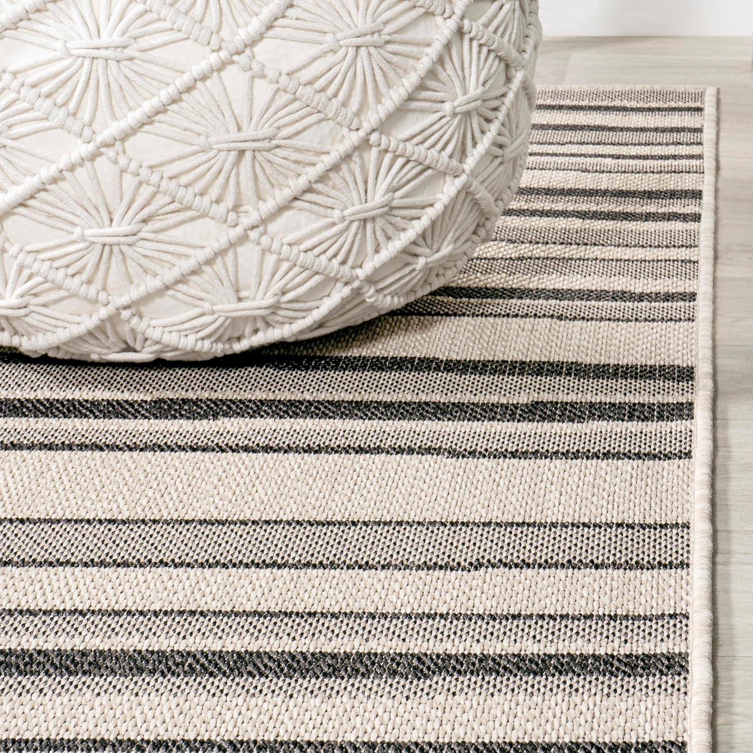 imageJONATHAN Y Wavy Stripe Indoor Outdoor Runner Rug 2X8 OrangeCream Castara Modern for Backyard Patio Porch EasyCleaning High Traffic PetFriendly NonShedding SMB205B28CreamDark Gray