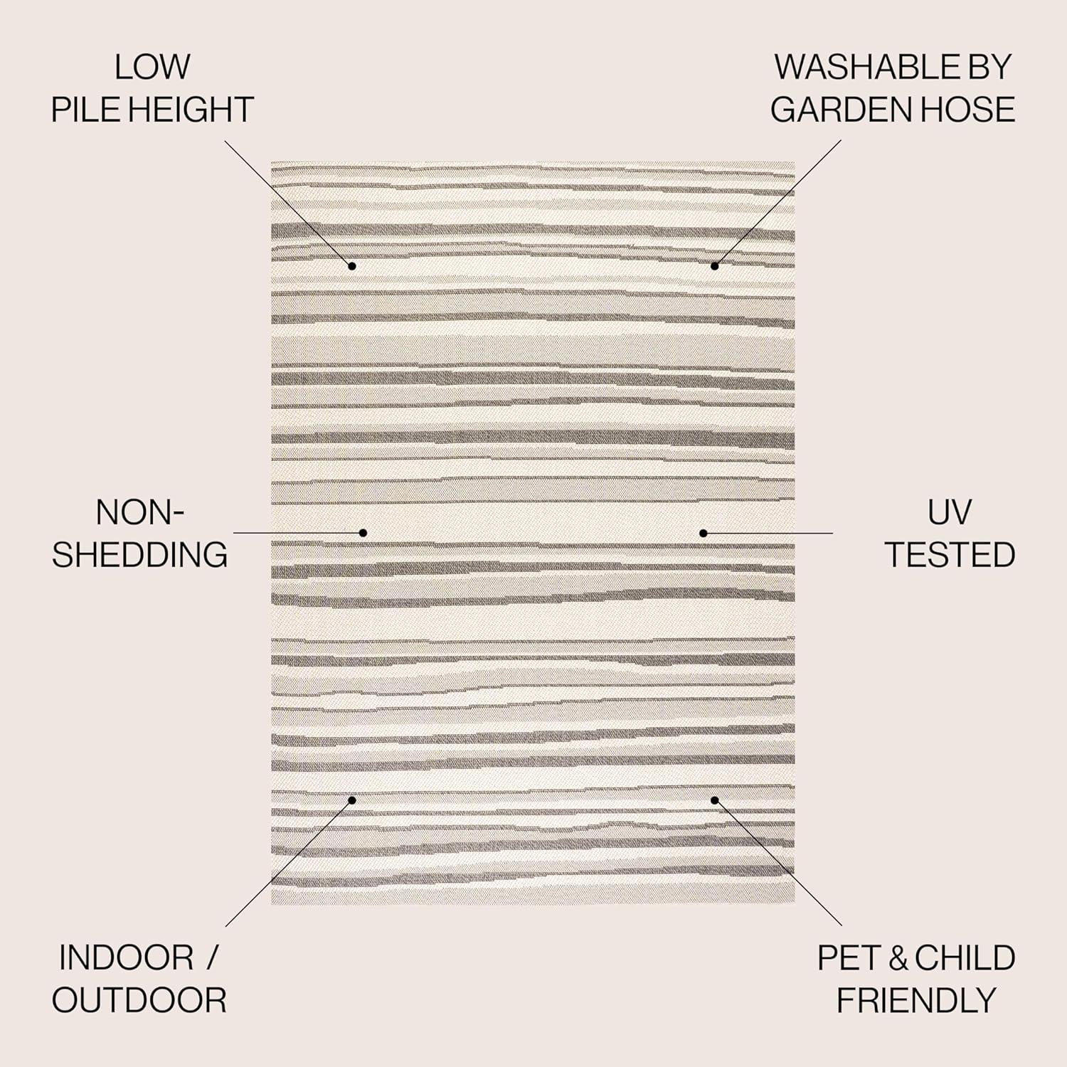 imageJONATHAN Y Wavy Stripe Indoor Outdoor Runner Rug 2X8 OrangeCream Castara Modern for Backyard Patio Porch EasyCleaning High Traffic PetFriendly NonShedding SMB205B28CreamDark Gray