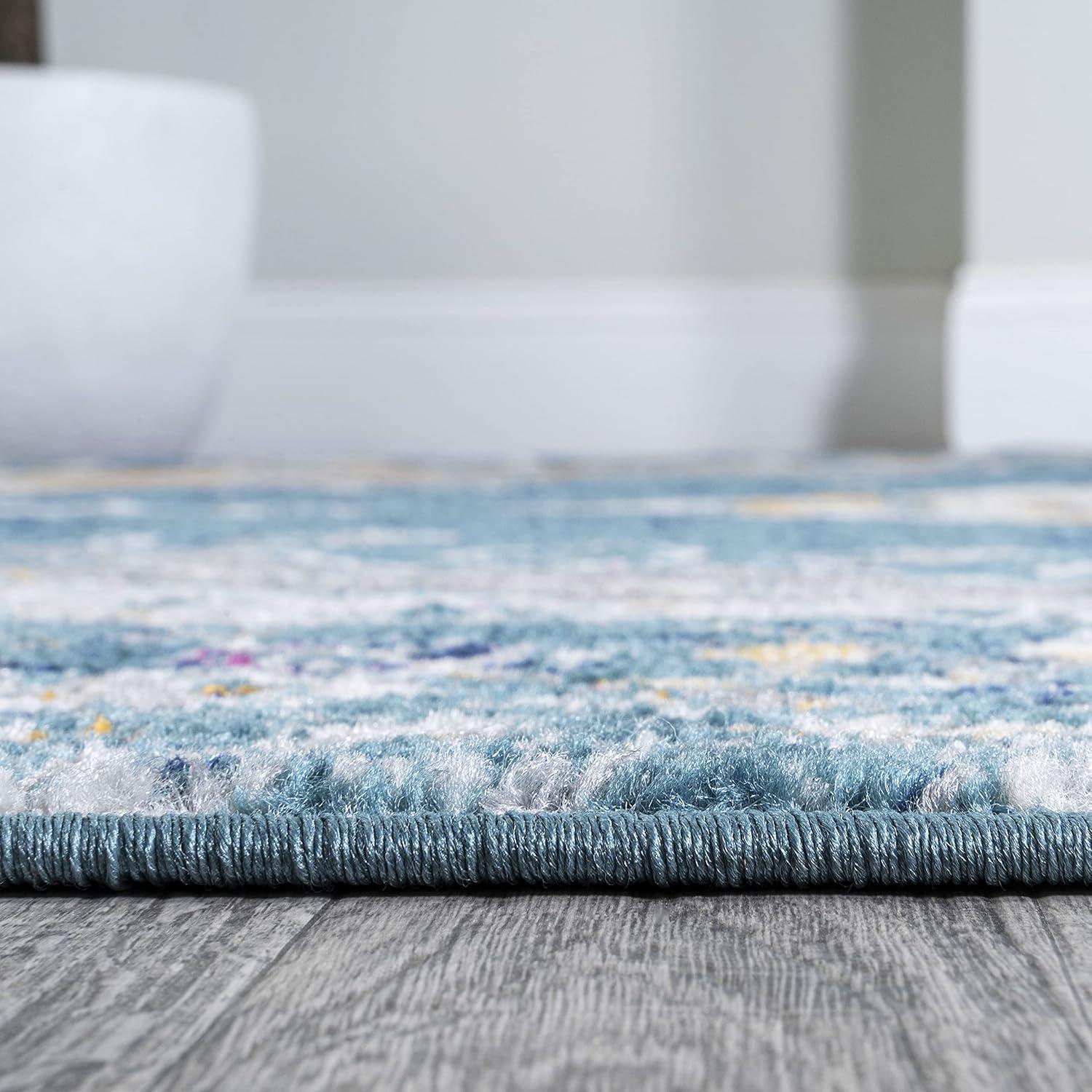 imageJONATHAN Y Zelda Bohemian Cottage Medallion TurquoiseGray Runner Rug 2x8 Traditional Vintage EasyCleaning for Living Room Bedroom Kitchen Pet Friendly NonShedding MDP213A28TurquoiseGray