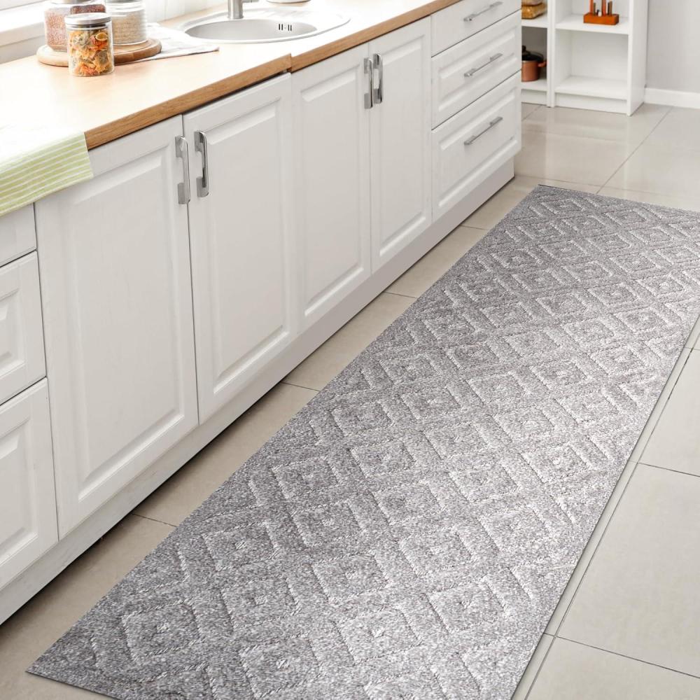 imageJONATHAN Y Diamond Trellis Indoor Outdoor Round Area Rug 5 Ft Dark Gray Portmany Neutral for Backyard Patio Porch EasyCleaning High Traffic PetFriendly NonShedding IBZ104A5RLight Gray