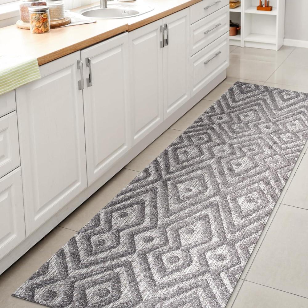 imageJONATHAN Y Moroccan Diamond Indoor Outdoor Round Area Rug 5 Ft Ivory Balansat for Backyard Patio Porch EasyCleaning High Traffic PetFriendly NonShedding IBZ100D5RDark Gray