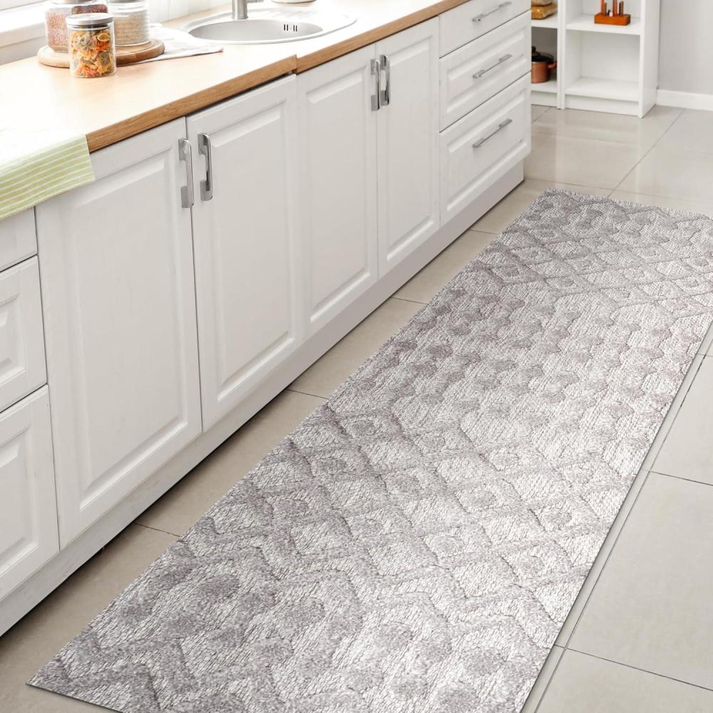 imageJONATHAN Y Moroccan Diamond Indoor Outdoor Round Area Rug 5 Ft Light Gray Peralta for Backyard Patio Porch EasyCleaning High Traffic PetFriendly NonShedding IBZ103C5RLight Gray