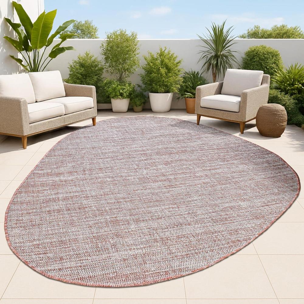 imageJONATHAN Y Rustic Abstract Indoor Outdoor Area Rug 5X8 BeigeRed Callan Modern for Backyard Patio Porch EasyCleaning High Traffic PetFriendly NonShedding SHP202C5BeigeRed