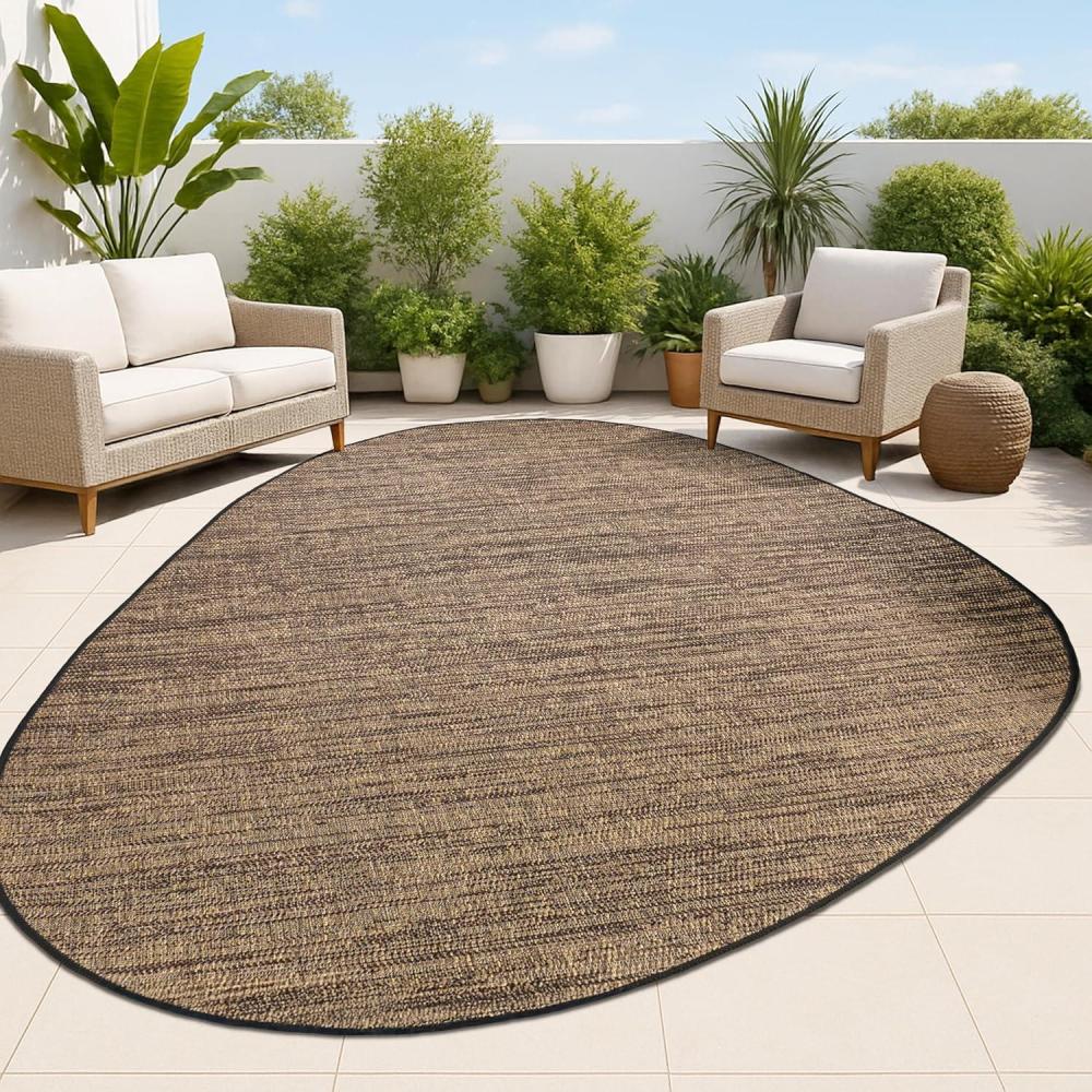 imageJONATHAN Y Rustic Abstract Indoor Outdoor Area Rug 5X8 BeigeRed Callan Modern for Backyard Patio Porch EasyCleaning High Traffic PetFriendly NonShedding SHP202C5BrownBlack