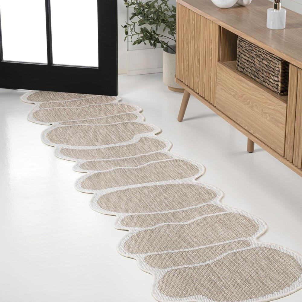 imageJONATHAN Y Rustic Abstract Indoor Outdoor Area Rug 5X8 Light BrownBeige Jasper Modern for Backyard Patio Porch EasyCleaning High Traffic PetFriendly NonShedding SHP101D5BeigeCream