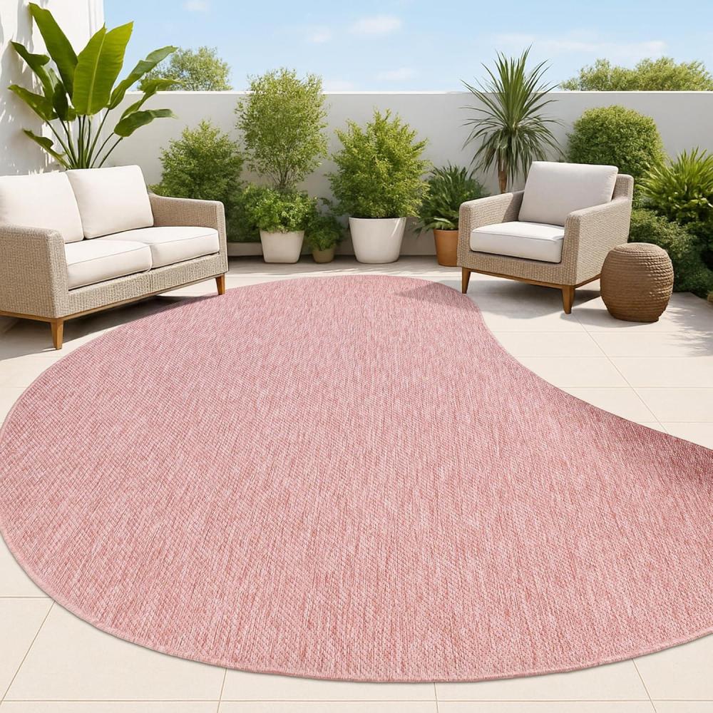 imageJONATHAN Y Rustic Organic Curve Indoor Outdoor Area Rug 8X10 Brown Evan Modern for Backyard Patio Porch EasyCleaning High Traffic PetFriendly NonShedding SHP102E8Light Rose