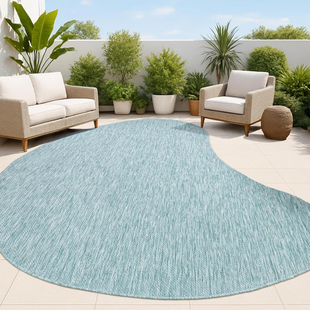 imageJONATHAN Y Rustic Organic Curve Indoor Outdoor Area Rug 8X10 Brown Evan Modern for Backyard Patio Porch EasyCleaning High Traffic PetFriendly NonShedding SHP102E8Turquoise