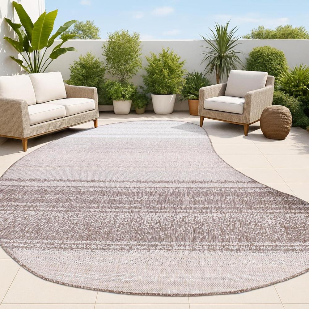 imageJONATHAN Y Rustic Organic Curve Indoor Outdoor Area Rug 8X10 Brown Evan Modern for Backyard Patio Porch EasyCleaning High Traffic PetFriendly NonShedding SHP102E8Gradient Brown