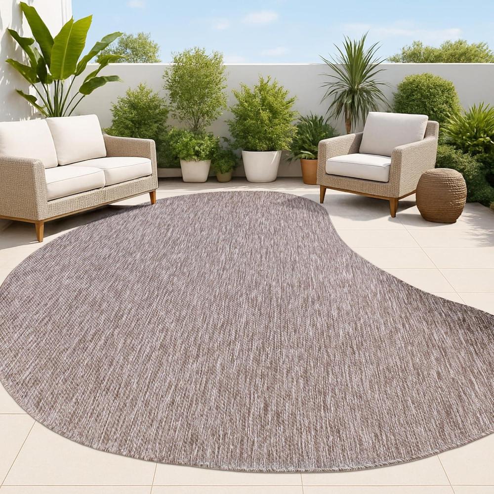 imageJONATHAN Y Rustic Organic Curve Indoor Outdoor Area Rug 8X10 Brown Evan Modern for Backyard Patio Porch EasyCleaning High Traffic PetFriendly NonShedding SHP102E8Brown