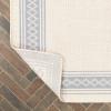 JONATHAN Y Diamond Border Indoor Outdoor Runner Rug 2X8 Cream/Orange, Lucia Classic for Backyard, Patio, Porch, Easy-Cleaning, High Traffic, Pet-Friendly, Non-Shedding (SMB207F-28)(Cream/Blue)