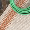 JONATHAN Y Diamond Border Indoor Outdoor Runner Rug 2X8 Cream/Orange, Lucia Classic for Backyard, Patio, Porch, Easy-Cleaning, High Traffic, Pet-Friendly, Non-Shedding (SMB207F-28)(Cream/Orange)