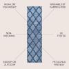 JONATHAN Y Diamond Trellis Indoor Outdoor Runner Rug 2X8 Dark Gray, Salines for Backyard, Patio, Porch, Easy-Cleaning, High Traffic, Pet-Friendly, Non-Shedding (IBZ101A-28)(Navy)