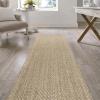 JONATHAN Y Espina Hand Woven Herringbone Chunky Jute Natural Runner Rug, 2×8, Bohemian, Cottage, Easy-Cleaning for Living Room, Bedroom, Kitchen, Pet Friendly, Non-Shedding (NFR101A-28)(Ivory)
