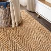 JONATHAN Y Espina Hand Woven Herringbone Chunky Jute Natural Runner Rug, 2×8, Bohemian, Cottage, Easy-Cleaning for Living Room, Bedroom, Kitchen, Pet Friendly, Non-Shedding (NFR101A-28)(Natural)