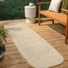 JONATHAN Y Geometric Arch Stripe Indoor Outdoor Area Rug 8X10 Cream/Navy, Margot Modern for Backyard, Patio, Porch, Easy-Cleaning, High Traffic, Pet-Friendly, Non-Shedding (SHP201C-8)(Cream/Natural)