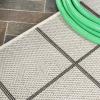 JONATHAN Y Grid Squares Indoor Outdoor Runner Rug 2X8 Cream/Black, Modern for Backyard, Patio, Porch, Easy-Cleaning, High Traffic, Pet-Friendly, Non-Shedding (SMB200A-28)(Cream/Black)