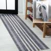 JONATHAN Y Machine Washable Ivory/Peach Runner Rug 2X8 ft, Raita Modern Distressed Stripe for Living Room, Bedroom, Kitchen, Office, Easy-Cleaning, High Traffic, Pet-Friendly, Non-Shedding WSH116A-28(Slate Gray/Ivory)