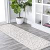 JONATHAN Y Neutral Geometric Indoor Outdoor Round Area Rug 5 Ft Dark Gray, Talaia for Backyard, Patio, Porch, Easy-Cleaning, High Traffic, Pet-Friendly, Non-Shedding (IBZ102A-5R)(Ivory)
