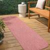 JONATHAN Y Radius Corner Solid Indoor Outdoor Runner Rug 2X8 Light Rose, Miles Modern Minimalist for Backyard, Patio, Porch, Easy-Cleaning, High Traffic, Pet-Friendly, Non-Shedding (SHP100E-28)(Light Rose)