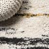 JONATHAN Y Strie’ Shag Beige/Black/Yellow Indoor Area Rug 8X10 ft, Nova Modern Bold for Living Room, Bedroom, Kitchen, Office, Easy-Cleaning, High Traffic, Pet-Friendly, Non-Shedding SHG102A-8(Beige/Black/Yellow)