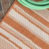 JONATHAN Y Wavy Stripe Indoor Outdoor Runner Rug 2X8 Orange/Cream, Castara Modern for Backyard, Patio, Porch, Easy-Cleaning, High Traffic, Pet-Friendly, Non-Shedding (SMB205B-28)(Orange/Cream)