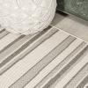 JONATHAN Y Wavy Stripe Indoor Outdoor Runner Rug 2X8 Orange/Cream, Castara Modern for Backyard, Patio, Porch, Easy-Cleaning, High Traffic, Pet-Friendly, Non-Shedding (SMB205B-28)(Cream/Dark Gray)