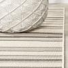 JONATHAN Y Wavy Stripe Indoor Outdoor Runner Rug 2X8 Orange/Cream, Castara Modern for Backyard, Patio, Porch, Easy-Cleaning, High Traffic, Pet-Friendly, Non-Shedding (SMB205B-28)(Cream/Dark Gray)