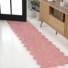 JONATHAN Y Cottage Two-Tone Scalloped Indoor Outdoor Area Rug 5X8 Light Rose/Cream, Alice Classic for Backyard, Patio, Porch, Easy-Cleaning, High Traffic, Pet-Friendly, Non-Shedding (SHP103B-5)(Light Rose/Cream)