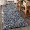 JONATHAN Y Mercer Shag Plush White Indoor Area Rug, 8×10, Transitional, Modern, Easy-Cleaning for Living Room, Bedroom, Kitchen, Pet Friendly, Non-Shedding (MCR106A-8)(Denim Blue)