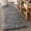 JONATHAN Y Mercer Shag Plush White Indoor Area Rug, 8×10, Transitional, Modern, Easy-Cleaning for Living Room, Bedroom, Kitchen, Pet Friendly, Non-Shedding (MCR106A-8)(Charcoal)