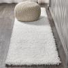 JONATHAN Y Mercer Shag Plush White Indoor Area Rug, 8×10, Transitional, Modern, Easy-Cleaning for Living Room, Bedroom, Kitchen, Pet Friendly, Non-Shedding (MCR106A-8)(White)