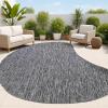 JONATHAN Y Rustic Organic Curve Indoor Outdoor Area Rug 8X10 Brown, Evan Modern for Backyard, Patio, Porch, Easy-Cleaning, High Traffic, Pet-Friendly, Non-Shedding (SHP102E-8)(Dark Gray)
