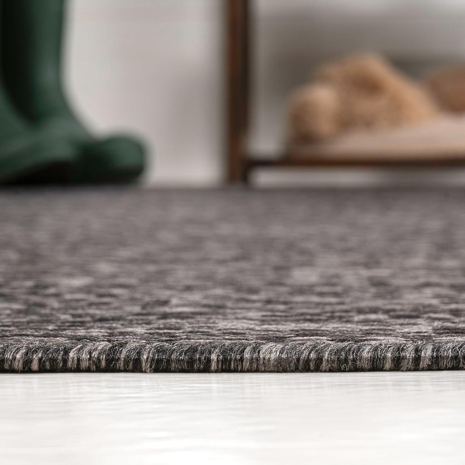 imageJONATHAN Y Abstract TwoTone Indoor Outdoor Area Rug 8X10 NavyCream Lucian Modern Geometric for Backyard Patio Porch EasyCleaning High Traffic PetFriendly NonShedding TSN302B8BlackCream