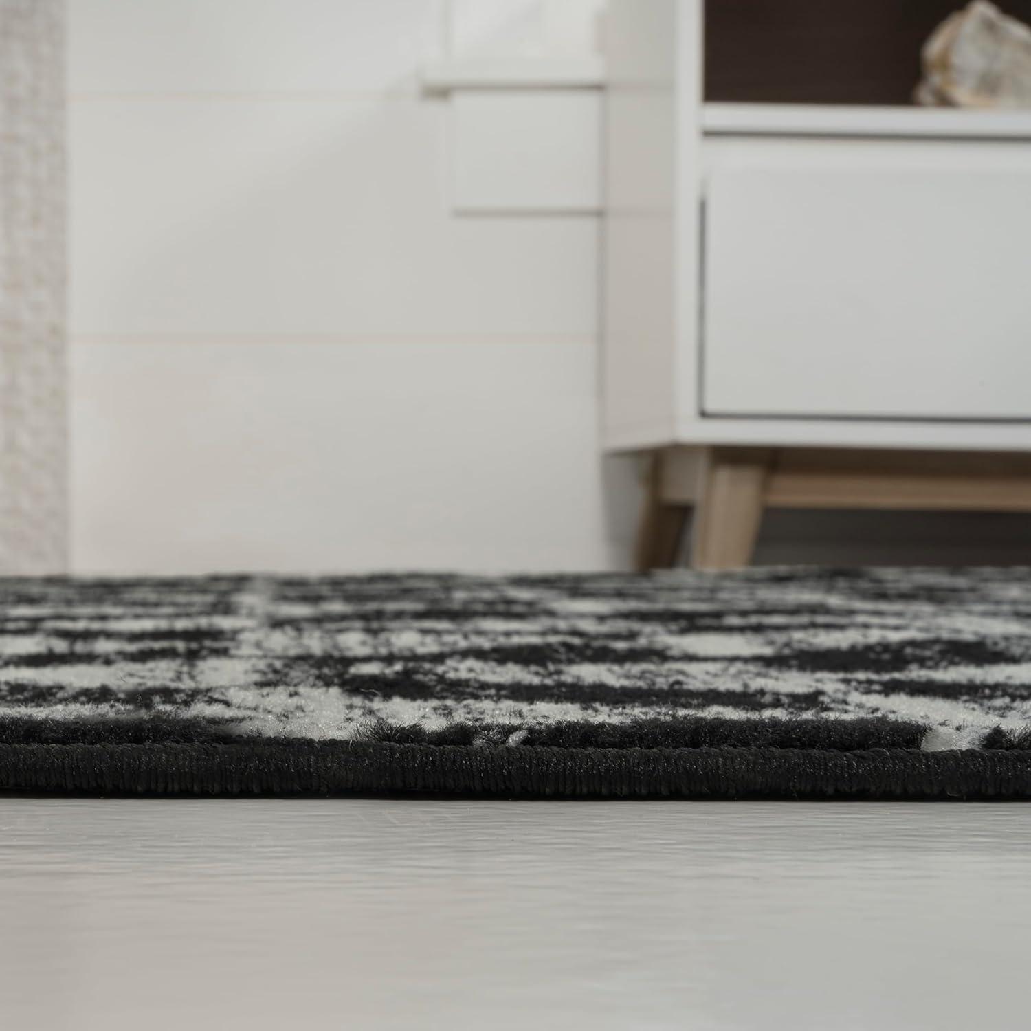 imageJONATHAN Y Aisha Moroccan Triangle Geometric BlackCream Indoor Area Rug 8x10 Contemporary Modern EasyCleaning for Living Room Bedroom Kitchen Pet Friendly NonShedding MOH206C8BlackCream