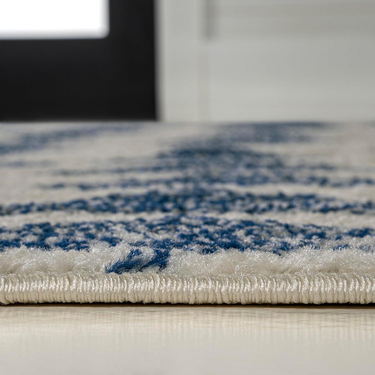 imageJONATHAN Y Aisha Moroccan Triangle Geometric BlackCream Indoor Area Rug 8x10 Contemporary Modern EasyCleaning for Living Room Bedroom Kitchen Pet Friendly NonShedding MOH206C8CreamNavy