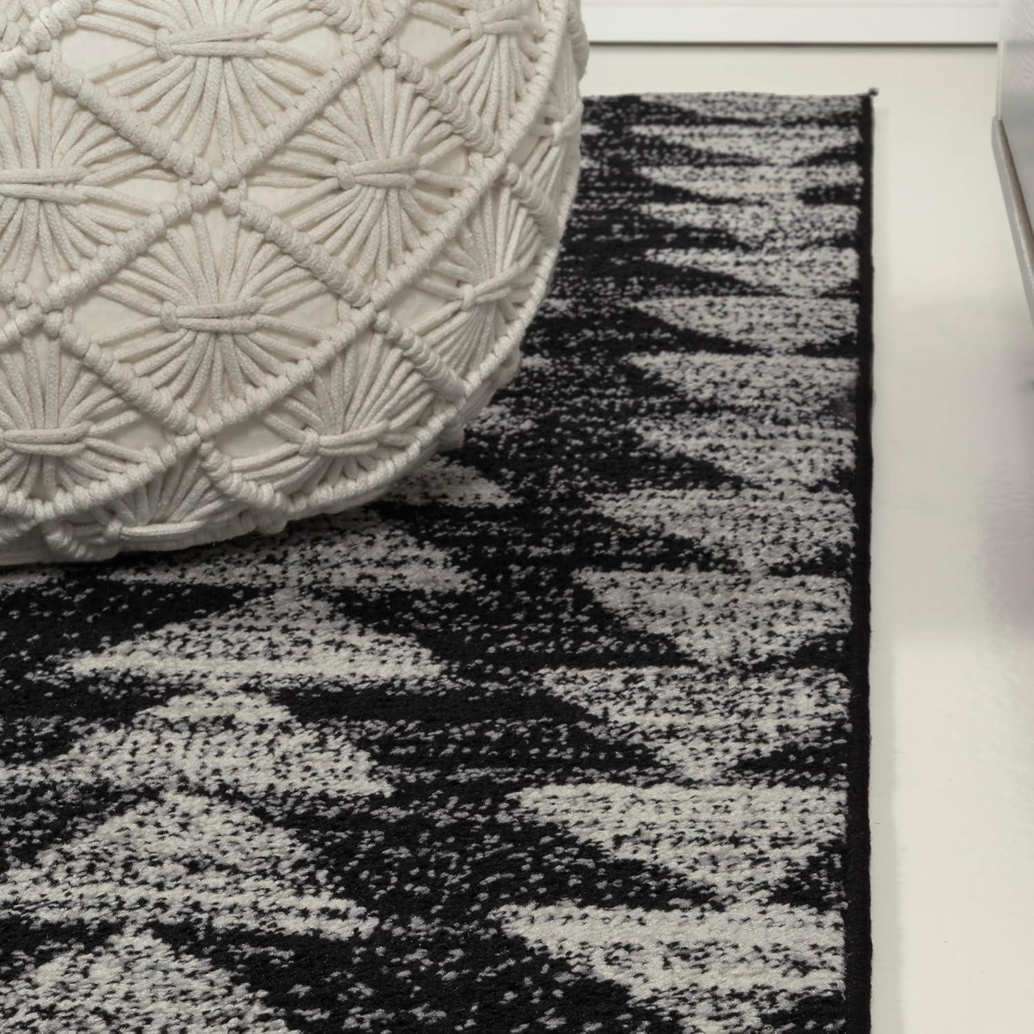 imageJONATHAN Y Aisha Moroccan Triangle Geometric BlackCream Indoor Area Rug 8x10 Contemporary Modern EasyCleaning for Living Room Bedroom Kitchen Pet Friendly NonShedding MOH206C8BlackCream