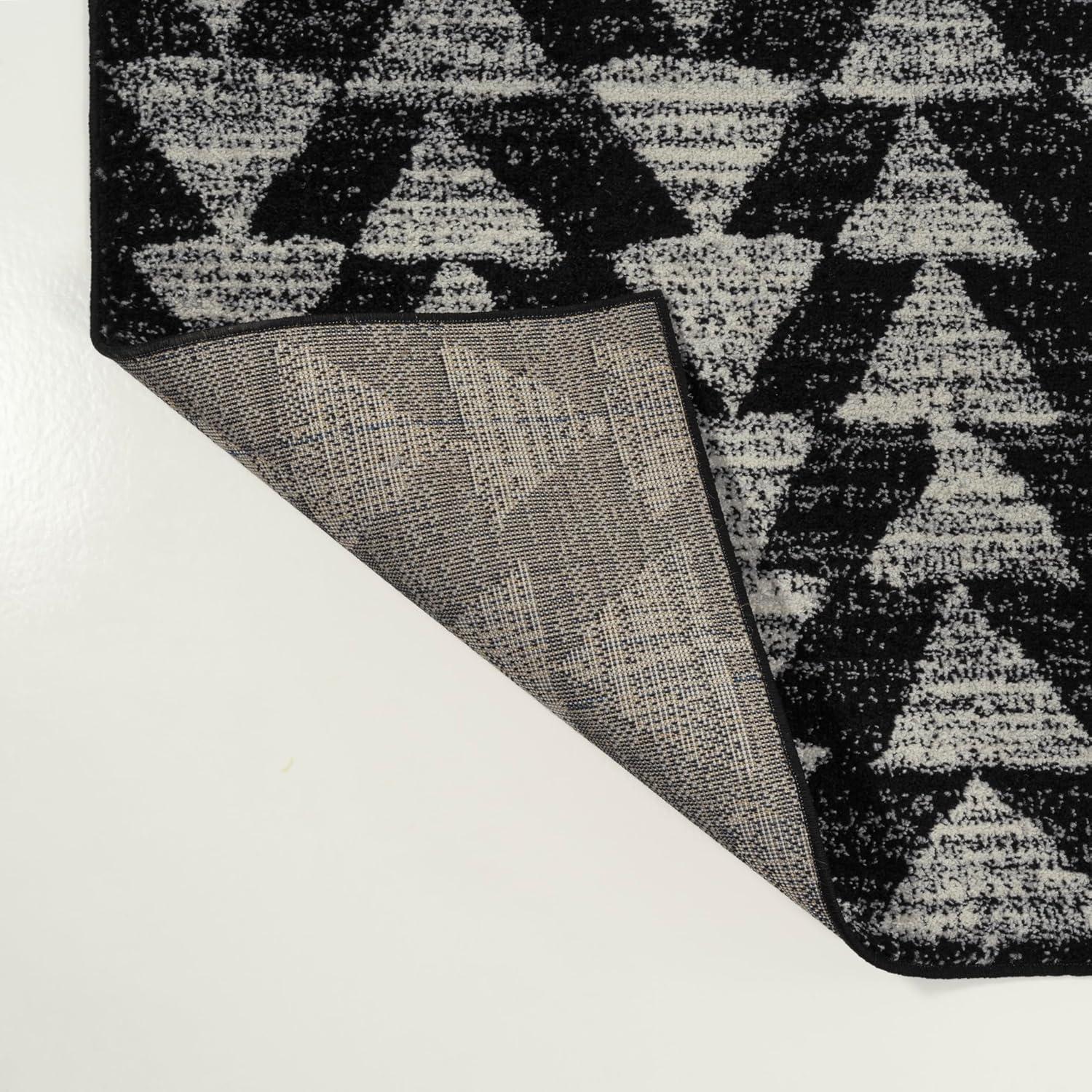 imageJONATHAN Y Aisha Moroccan Triangle Geometric BlackCream Indoor Area Rug 8x10 Contemporary Modern EasyCleaning for Living Room Bedroom Kitchen Pet Friendly NonShedding MOH206C8BlackCream