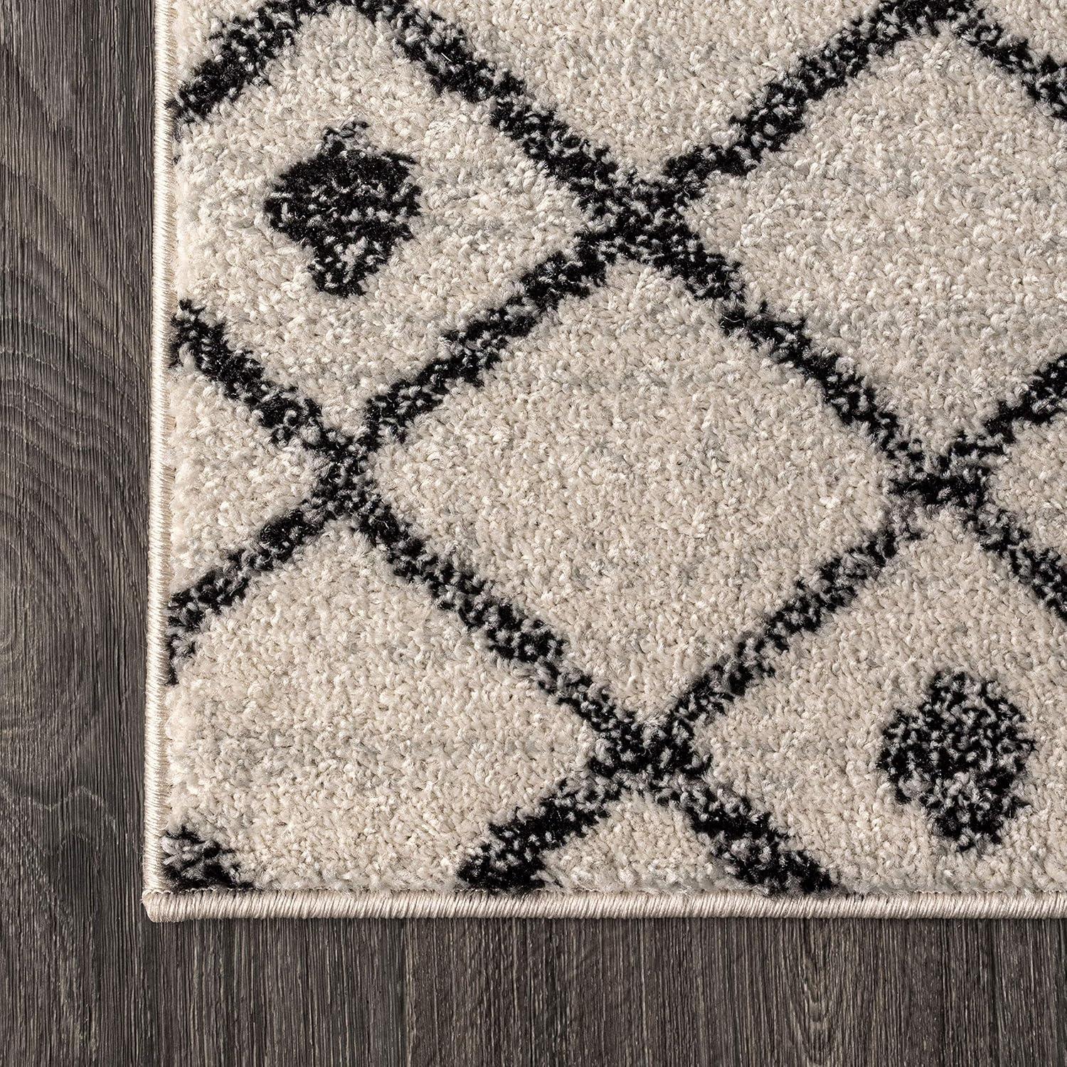 imageJONATHAN Y Aksil Moroccan Beni Souk GrayCream Runner Rug 2x8 Bohemian Scandinavian EasyCleaning for Living Room Bedroom Kitchen Pet Friendly NonShedding MOH208C28CreamBlack