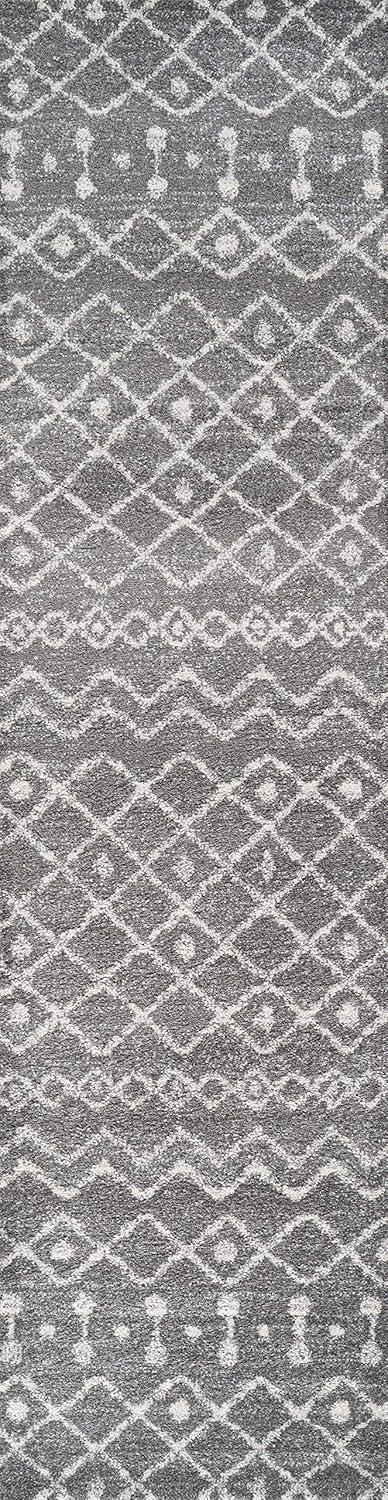 imageJONATHAN Y Aksil Moroccan Beni Souk GrayCream Runner Rug 2x8 Bohemian Scandinavian EasyCleaning for Living Room Bedroom Kitchen Pet Friendly NonShedding MOH208C28GrayCream